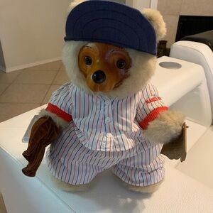 Red and White Baseball Stuffed Animal Toy